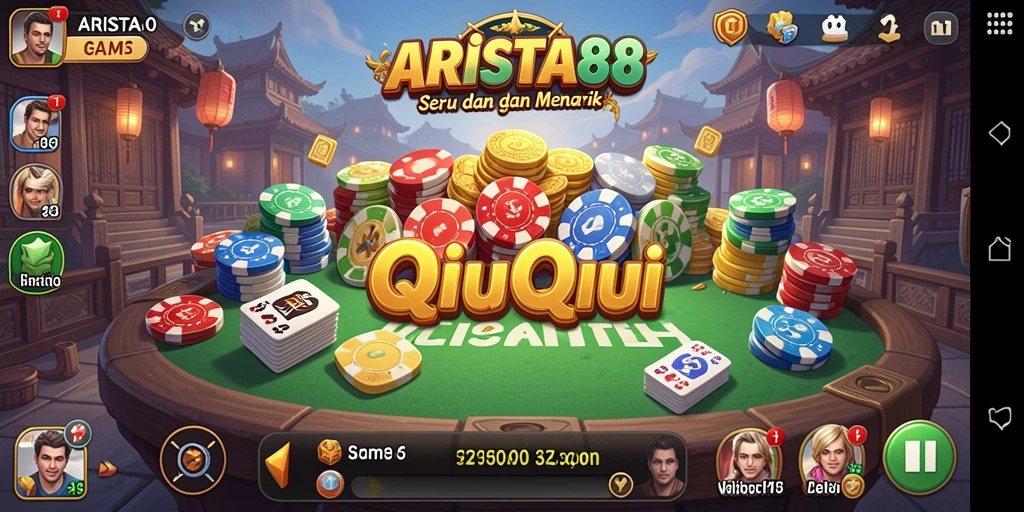 Tampilan gameplay ARISTA88 yang menarik saat bermain QiuQiu.