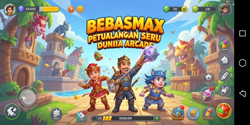 Tampilan gameplay seru dari BEBASMAX yang penuh aksi.