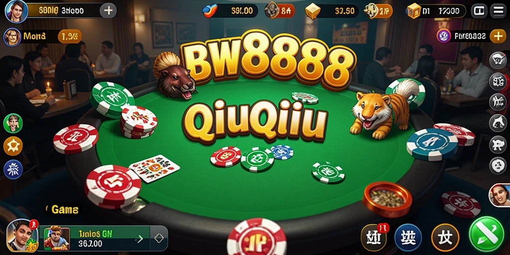 Screenshot BW888 menampilkan gameplay QiuQiu yang menarik.