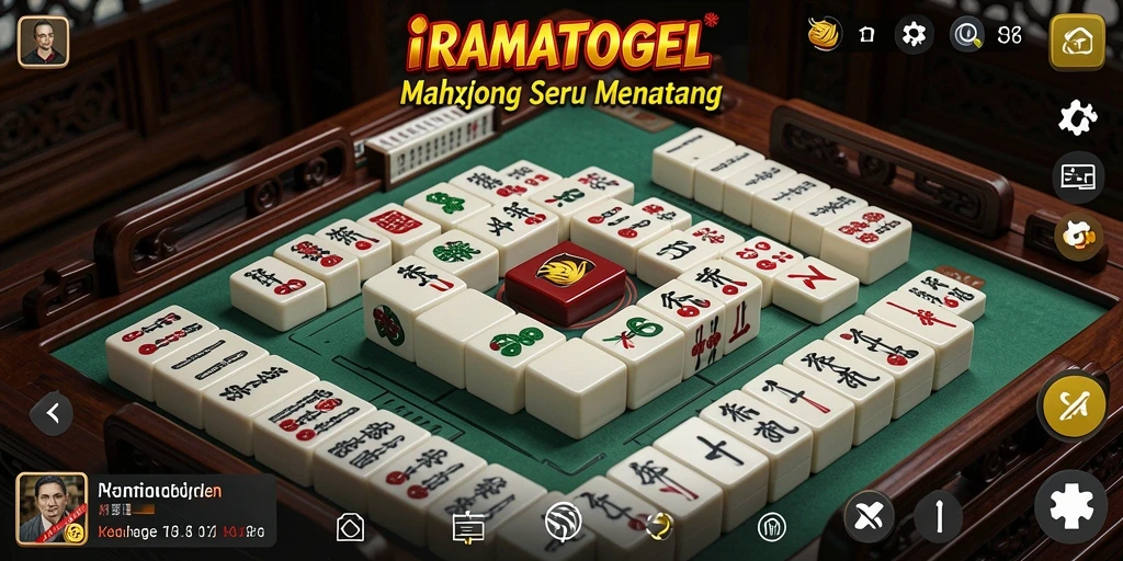 Tampilan gameplay menarik dari IRAMATOGEL, menunjukkan keseruan bermain Mahjong.