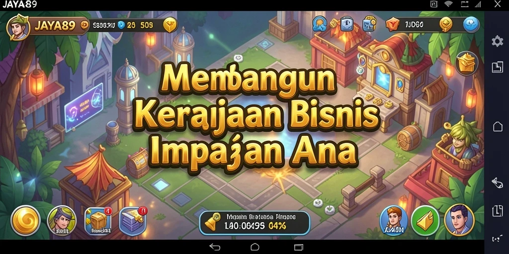 Screenshot gameplay JAYA89 yang menunjukkan momen membangun bisnis yang sukses.