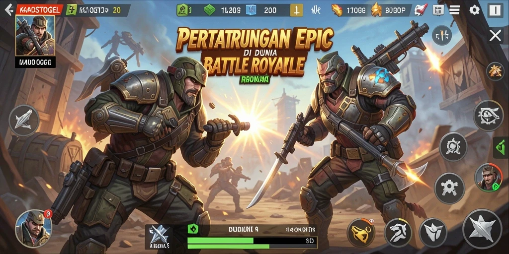 Pemandangan intens pertempuran dalam KAOSTOGEL yang mendebarkan.