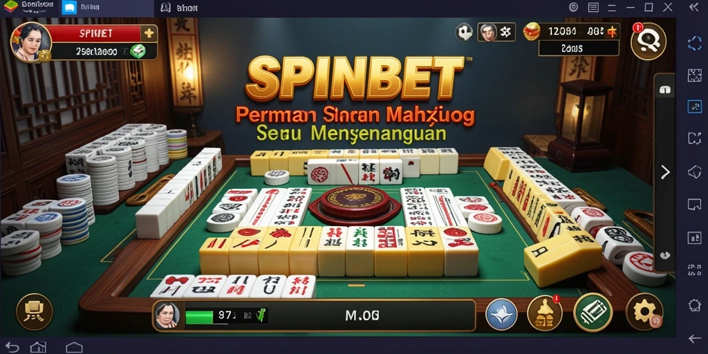 Tampilan gameplay seru dari SPINBET yang menampilkan Mahjong klasik.