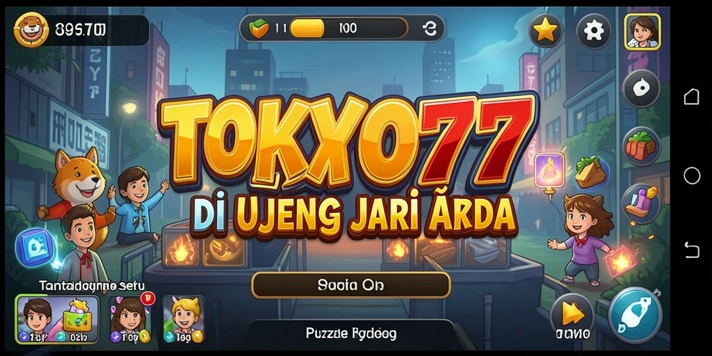 Screenshot menunjukkan aksi bermain yang mendebarkan dari TOKYO77.