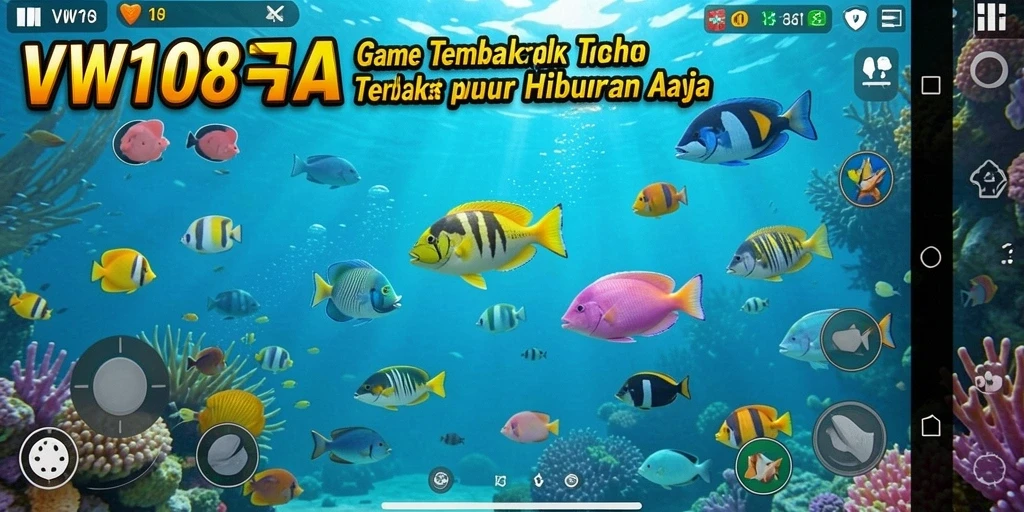 Gameplay menarik VW108 menampilkan aksi tembak ikan yang seru dan penuh warna.